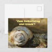 Geburtstags Schneckenpost Briefkaart (Voorkant / Achterkant)