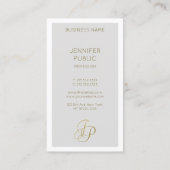 Gecalligrafeerde Monogram Trendy Sjabloon Elegant Visitekaartje (Achterkant)