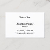 Gecalligrafeerde zwarte witte vlakte  Manuscript K Visitekaartje (Achterkant)