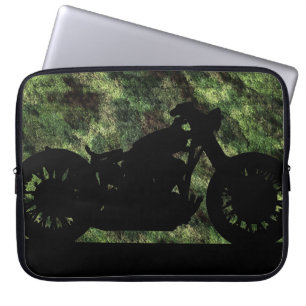 gecamoufleerde motorfiets laptop sleeve