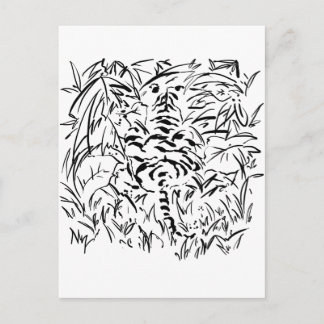 gecamoufleerde tijger briefkaart