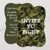  gecamoufleerde uitnodiging om zombi te bestrijden (Voorkant / Achterkant)