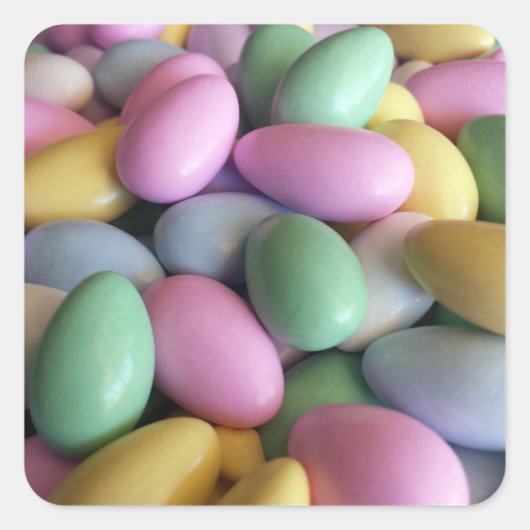 Gecandeerde amandelen vierkante sticker (Voorkant)