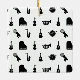 Gecasseerde muziekinstrumenten CUSTOM BG COLOR Keramisch Ornament