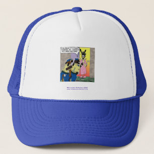 Gecastreerde Hond Grappige Cartoon Op Kwaliteit Pe Trucker Pet