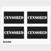 GECENSORED RECHTHOEKIGE STICKER (Vel)