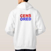 gecensureerd - rood blauw hoodie (Achterkant)