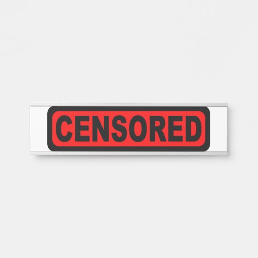 Gecensureerde naamplaat (Voorkant)