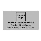 Gecentraliseerd bedrijfgrijs verzendlabel (Voorkant)