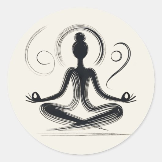 Gecentreerd Ronde Sticker (Voorkant)