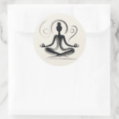 Gecentreerd Ronde Sticker (Tas)