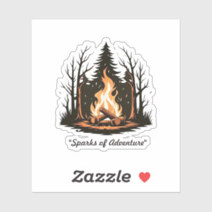 "Gecentreerde vlammen, eenvoud" Sticker