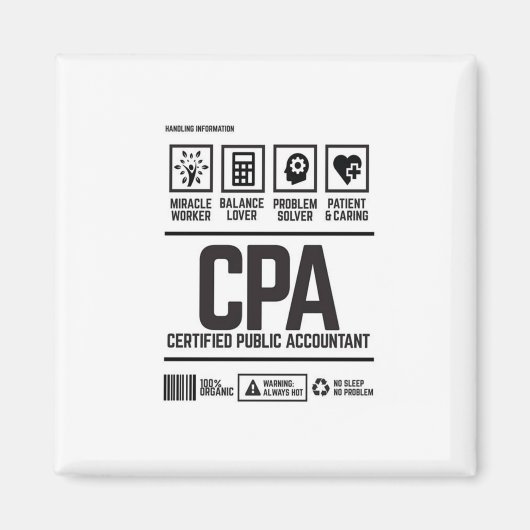 gecertificeerd accountant-CPA Magneet (Voorkant)