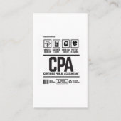 gecertificeerd accountant-CPA Visitekaartje (Voorkant)