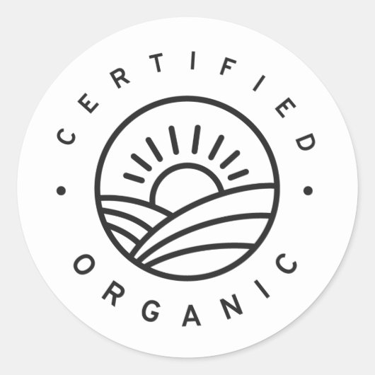 Gecertificeerd biologisch ronde sticker (Voorkant)