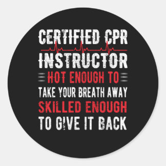 Gecertificeerd CPR Instructeur EHBO AED CPR Ronde Sticker