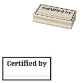 Gecertificeerd door Rubberstempel Rubberstempel (Gestempeld)