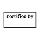 Gecertificeerd door Rubberstempel Rubberstempel (Afrduk)