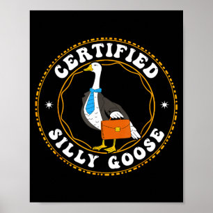Gecertificeerd Dwaas Ganzhemd Kind Grappige Dwaas Poster