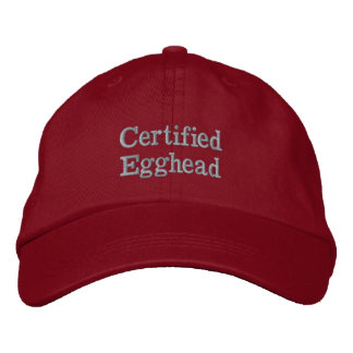 Gecertificeerd Egghead in Beige Geborduurde Pet
