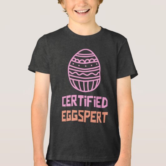Gecertificeerd Eggspert Kinder Paas Shirt (Voorkant)