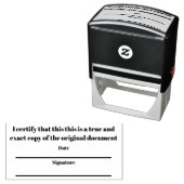 Gecertificeerd exemplaar met datum & handtekening zelfinktende stempel (In situ)