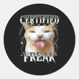Gecertificeerd Freak Eat Cement Grappig Vervloekt  Ronde Sticker