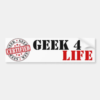 Gecertificeerd geek bumpersticker