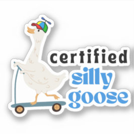 Gecertificeerd Gekke Goose - Grappig Schattige Pro Sticker