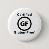 Gecertificeerd Gluten-vrij symbool Ronde Button 5,7 Cm (Voorkant)