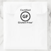 Gecertificeerd Gluten-vrij symbool Ronde Sticker (Tas)