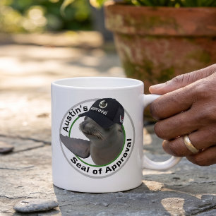 Gecertificeerd Goedkeuringsstempel Deadpan Aange Koffiemok