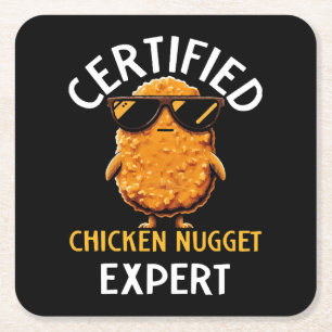 Gecertificeerd Kipnugget Expert Vierkante Kartonnen Onderzetter
