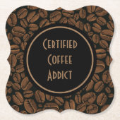 Gecertificeerd koffie-advies kartonnen onderzetters (Voorkant)