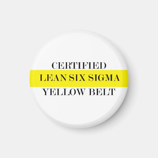 Gecertificeerd lean Yellow Belt Magnet Magneet (Voorkant)