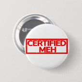 Gecertificeerd Meh Stamp Ronde Button 5,7 Cm (Voorkant /achterkant)