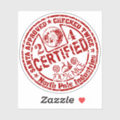 "Gecertificeerd Nice" Kerstmis Sticker (Vel)