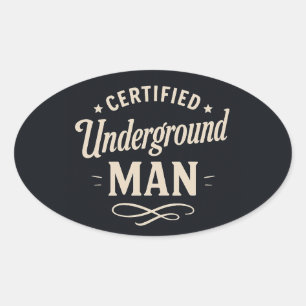 Gecertificeerd ondergronds Man Fyodor Dostojevski Ovale Sticker