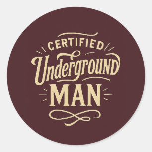 Gecertificeerd ondergronds Man Fyodor Dostojevski  Ronde Sticker