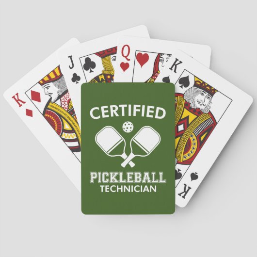 Gecertificeerd Pickleball Technicus Pokerkaarten (Achterkant)