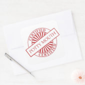 Gecertificeerd - POTTY MOUTH Vierkante Sticker (Envelop)