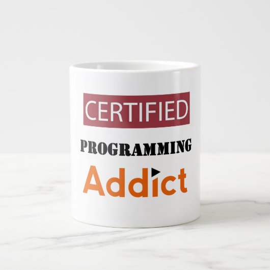 GECERTIFICEERD PROGRAMMEERVERSLAAFD EXTRA GROTE BEKER (Voorkant)