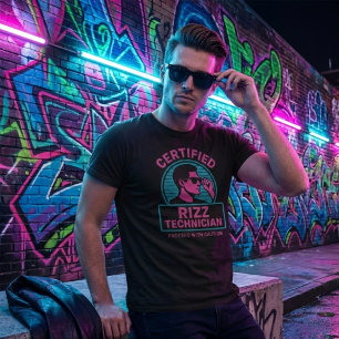 Gecertificeerd Rizz Technicus - Grappig Rizz Meme T-shirt