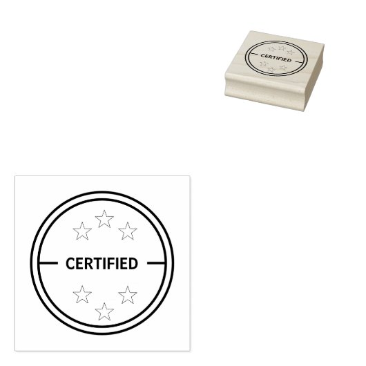 GECERTIFICEERD 	RUBBERSTEMPEL (Gestempeld)