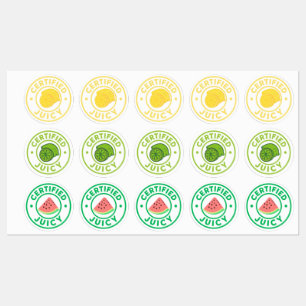 Gecertificeerd sappig fruit sticker vel
