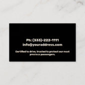 Gecertificeerd schoolbus bestuurder voertuig op de visitekaartje (Achterkant)