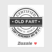 Gecertificeerd Shirt met oude start Funny Retireme Sticker (Vel)