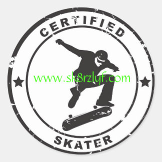 Gecertificeerd SK8r, www.sk8rzlyf.com Ronde Sticker