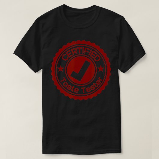 Gecertificeerd Smaak Tester Rood TShirt (Design voorkant)