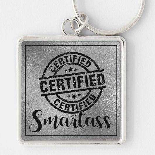 Gecertificeerd Smartass-logo Sleutelhanger (Voorkant)